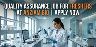 Quality Assurance Job For Freshers at ANZIAM Bio | Apply Now