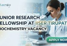 Junior Research Fellowship at IISER Tirupati | Biochem Role Apply