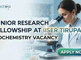 Junior Research Fellowship at IISER Tirupati | Biochem Role Apply