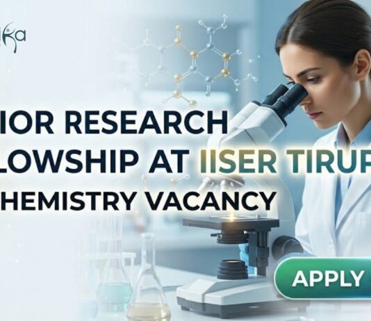 Junior Research Fellowship at IISER Tirupati | Biochem Role Apply
