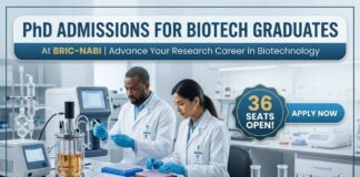 PhD Admissions for Biotech Grads at BRIC-NABI | 36 Seats Open!