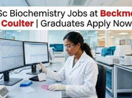 BSc Biochemistry Jobs at Beckman Coulter | Graduates Apply Now