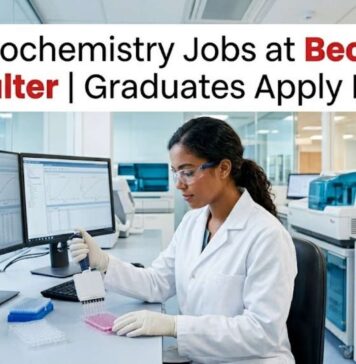 Biochemistry Role at Beckman Coulter: Advance Your Biotech Career in Bangalore BSc Biochemistry Jobs at Beckman Coulter | Graduates Apply Now