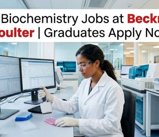 BSc Biochemistry Jobs at Beckman Coulter | Graduates Apply Now