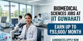 Biomedical Sciences Jobs at IIT Guwahati | Candidates Apply Now