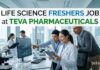 Life Science Freshers Job at Teva Pharmaceuticals | Grads Apply