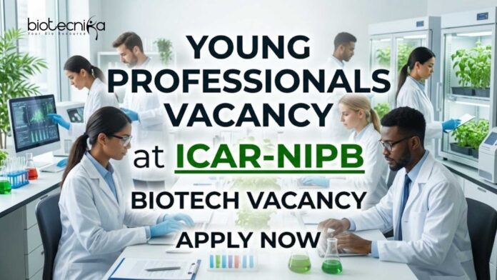 Young Professionals Vacancy at ICAR-NIPB | Biotech Vacancy Young Professionals Vacancy at ICAR-NIPB | Biotech Vacancy