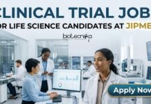 Clinical Trial Coordinator Vacancy at JIPMER – Life Science Jobs 2026 Clinical Trial Jobs Life Science Candidates at JIPMER | Apply Now