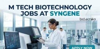 M Tech biotechnology Jobs at Syngene | Candidates Apply Now