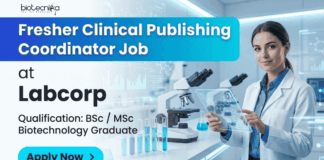 Fresher Clinical Coordinator Jobs at Labcorp | Biotechnology Candidates Apply Now FRESHER clinical coordinator jobs at Labcorp Bangalore for Biotechnology jobs graduates