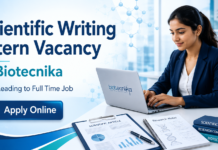 Scientific Writing Intern Vacancy at Biotecnika Leading to Full Time Job – Apply Online