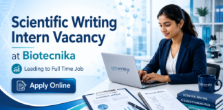 Scientific Writing Intern Vacancy at Biotecnika Leading to Full Time Job – Apply Online