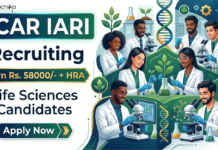 Life Sciences Research Jobs at ICAR IARI | Earn Upto Rs. 58000/- + HRA PM| Attend the Walk-In Interview Apply for ICAR IARI Recruitment 2026. Explore Research Jobs in Life Sciences Research with RA and SRF positions in New Delhi.
