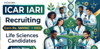 Life Sciences Research Jobs at ICAR IARI | Earn Upto Rs. 58000/- + HRA PM| Attend the Walk-In Interview Apply for ICAR IARI Recruitment 2026. Explore Research Jobs in Life Sciences Research with RA and SRF positions in New Delhi.