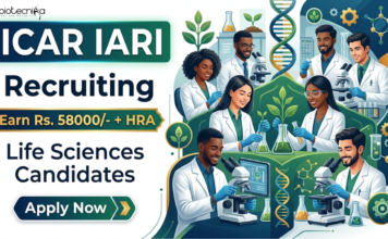 Life Sciences Research Jobs at ICAR IARI | Earn Upto Rs. 58000/- + HRA PM| Attend the Walk-In Interview Apply for ICAR IARI Recruitment 2026. Explore Research Jobs in Life Sciences Research with RA and SRF positions in New Delhi.
