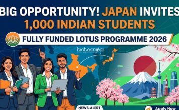 Big Opportunity! Japan Invites 1,000 Indian Students for Fully Funded LOTUS Programme 2026 Japan’s LOTUS Programme 2026: ₹25.6 Lakh Funding