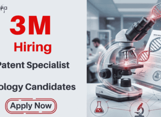 Biology Jobs at 3M – Apply Now for Patent Specialist Role 3M Careers hiring Patent Specialist in Bangalore. Apply for Biology Jobs and Build a Career in Patent Analysis and Innovation Research.