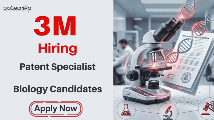 3M 3M Careers hiring Patent Specialist in Bangalore. Apply for Biology Jobs and Build a Career in Patent Analysis and Innovation Research.