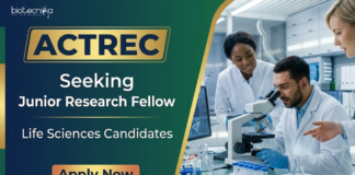 ACTREC Recruiting Junior Research Fellow | Walk-In Interview for Life Sciences Candidates ACTREC Recruitment 2026 for Junior Research Fellow. Life Sciences Career in Cancer Research. Attend Walk-in Interview on May 18.