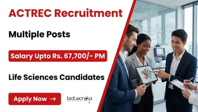 ACTREC (2) ACTREC Recruitment announced Scientific Officer and Life Sciences Jobs at Tata Memorial Centre Navi Mumbai Apply Online Now.