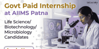 Apply for AIIMS Patna Recruitment - Govt. Paid Internship. Life Sciences Internship for Biotechnology and Microbiology students at APIIC.