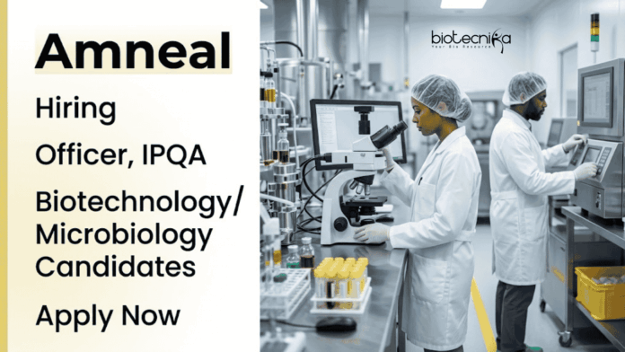 Amneal Apply for Quality Assurance Jobs at Amneal. MSc Microbiology and Biotechnology Jobs available for IPQA Officer roles in Ahmedabad.