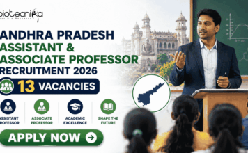 Andhra Pradesh Assistant & Associate Professor Recruitment 2026 | 13 Vacancies Andhra Pradesh Assistant & Associate Professor Recruitment 2026 13 Vacancies. Apply for Associate Faculty Jobs at Andhra University 2026 for Biotechnology, Microbiology, Biochemistry, & More.