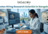 Apotex Hiring Research Scientist in Bangalore | Apply Now! Apotex Hiring Research Scientist in Bangalore Apply Now. A job advertisement banner for Apotex hiring a Research Scientist in Bangalore, featuring the biotecnika logo. The image shows a female scientist in a lab coat focused on molecular structures on a monitor, with an "APPLY NOW" button and "Direct R&D Opportunity" text.