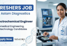 Hiring Freshers at Astam!! Apply Now for Biomedical & Biotechnology Jobs Astam Diagnostics Hiring Freshers: Explore Biomedical Engineering & Biotechnology Job Opportunities in Biosensor R&D.