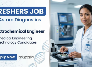 Hiring Freshers at Astam!! Apply Now for Biomedical & Biotechnology Jobs Astam Diagnostics Hiring Freshers: Explore Biomedical Engineering & Biotechnology Job Opportunities in Biosensor R&D.