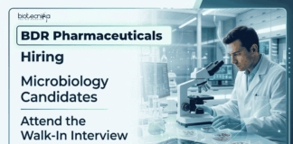 Microbiology Freshers Jobs at BDR Pharmaceuticals | Walk-In Interview BDR Pharmaceuticals announced Apprentice Jobs for Microbiology freshers and professionals through walk-in drive in Gujarat.