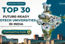 Top 30 Future-Ready Biotech Universities in India 2026 Free Guide to the Top 30 Biotech Universities in India 2026. Compare the Best Biotech Colleges by Tier, Fees, Programs, And Career Outcomes.