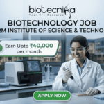 Biotechnology Job at SRM Institute of Science & Technology. Apply for a Biotechnology Job at SRM Institute. Scientific Officer Job opportunity for life science graduates in biotechnology.