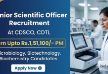 Govt Jobs for Life Sciences at CDSCO with Upto Rs. 1,51,100 Salary Per Month Apply for Govt Jobs for Life Sciences through CDSCO Recruitment for Junior Scientific Officer at CDTL Hyderabad with Rs. 1,51,100 Salary PM.