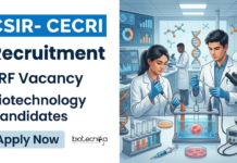 Biotechnology JRF Vacancy at CSIR-CECRI | Apply Now Apply for CSIR CECRI Recruitment 2026 JRF Vacancy and build your Biotechnology Career through the AcSIR Integrated PhD Programme.