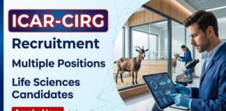 Apply for ICAR Recruitment at ICAR-CIRG. Explore Research Jobs and build your Career in Life Science and biotechnology.