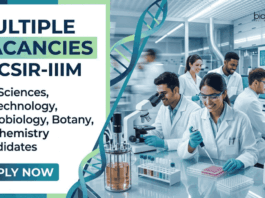 Life Sciences Career: CSIR-IIIM Recruitment Announced Research Jobs for Life Sciences, Biotech & Botany. Apply Online Before May 20.