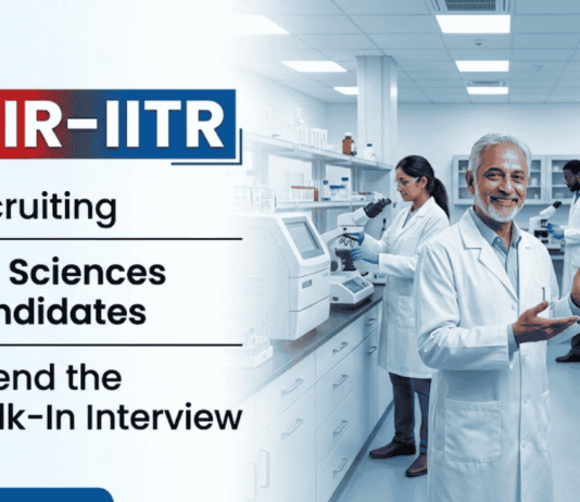 CSIR IITR Recruitment: Apply for Project Associate Jobs-Life Sciences, Biotechnology, Microbiology & Toxicology Research positions.