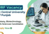 JRF Vacancy at CUP | Work on Microplastics Research | Apply Now Apply for JRF Vacancy at Central University of Punjab under DBT project. Excellent CUP Recruitment opportunity for Life Sciences Career.