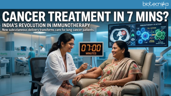 Cancer Treatment (2) India launches a 7-minute Lung Cancer Injection Therapy using Tecentriq Immunotherapy. Know ow this New Treatment Works, their Pros & Cons