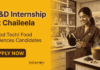 Food Tech Internship at Chaileela with Stipend!! Apply Now for R&D Roles Apply for Chaileela Food Tech Internship offering R&D Jobs and Food Innovation Experience for Food Technology Students.