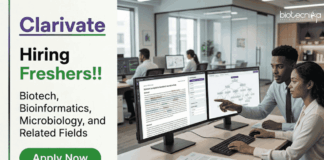 Life Sciences Freshers Jobs at Clarivate | Apply Now for Content Analyst Role Clarivate Career: Hiring Life Sciences Freshers for Content Analyst Jobs in Chennai. MSc Biotechnology and Bioinformatics Candidates Apply.