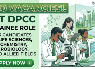 150 Vacancies for Life Sciences Trainee Role!! Apply Now for DPCC Recruitment Apply for DPCC Recruitment for Scientific Trainee Posts. Excellent Government Jobs for Life Sciences Career Aspirants in Delhi.