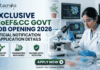 Exclusive MoEF&CC Govt Job Opening 2026 – Official Notification & Application Details Exclusive MoEF&CC Govt Job Opening 2026 – Official Notification & Application Details. A professional corporate recruitment banner for the "Exclusive MoEF&CC Govt Job Opening 2026" by Biotecnika. The image features a female scientist in a white lab coat and blue gloves using a multichannel pipette in a modern laboratory. Background monitors display complex protein structures and forest analysis for drug precursors. To the left, the main headline is followed by the tagline "Official Notification & Application Details." Three descriptive icons highlight "Ministry Roles," "Pharma/Bio Relevance," and "Secure Govt. Position." A prominent green "APPLY NOW" button is centered at the bottom, with the Biotecnika logo at the top left.