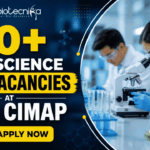 40+ Life Science Job Vacancies at CSIR CIMAP – Walk-in-Interview Alert for 2026! Featured banner showing “50+ Life Science Job Vacancies at CSIR CIMAP” with Biotecnika logo on top, scientists working in a laboratory with a microscope, and a prominent “Apply Now” button at the bottom.