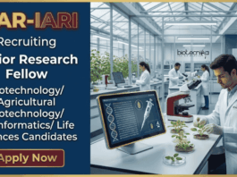 Apply Now for JRF Vacancy at ICAR-IARI | Work on Basmati Varieties JRF Vacancy under ICAR-IARI Recruitment: Seeking Life Sciences Research Aspirants for Junior Research Fellow Position.