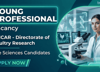 Young Professional Jobs at ICAR-DPR | Life Sciences Freshers Eligible for Walk-In Interview Apply for Young Professional Jobs under ICAR Recruitment. Start your Career in Life Sciences with Research Roles in Hyderabad.