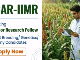 Apply for Senior Research Fellow Position at ICAR-IIMR Hyderabad. Explore ICAR Recruitment Opportunities and Build your Career in Genetics.