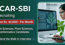 Young Professional Job at ICAR-SBI with Rs. 42,000/- Pay | Attend the Walk-In Apply for Young Professional Jobs under ICAR-SBI Recruitment. Life Sciences Career Aspirants can attend Written Test Cum Interview.