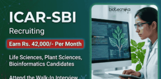 Apply for Young Professional Jobs under ICAR-SBI Recruitment. Life Sciences Career Aspirants can attend Written Test Cum Interview.